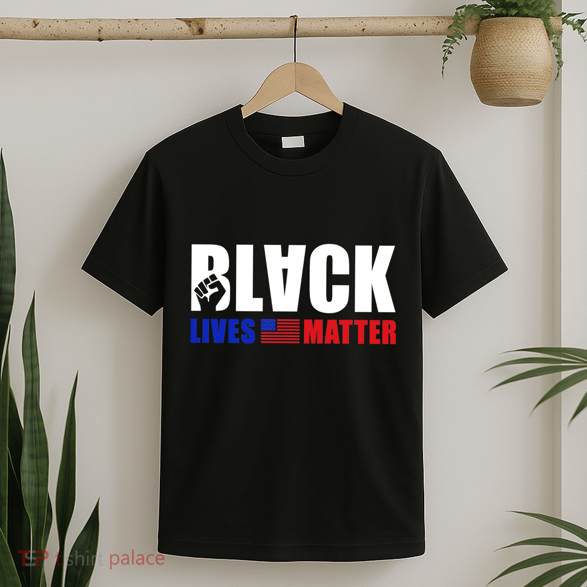 Black Lives Matter US Flag T-Shirt