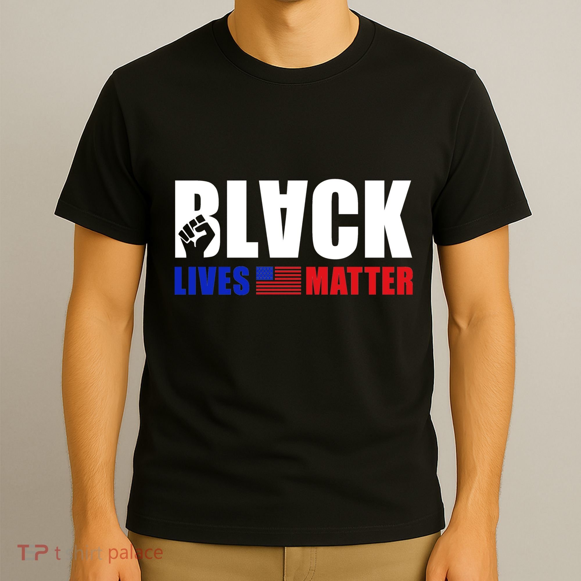Black Lives Matter US Flag T-Shirt