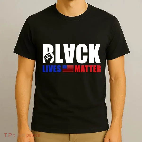 Black Lives Matter US Flag T-Shirt