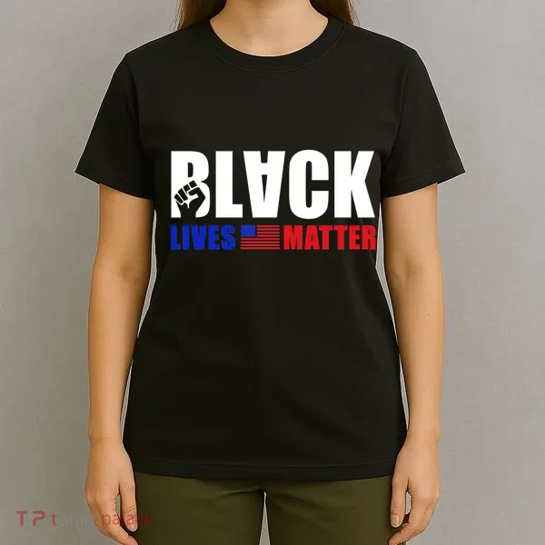 Black Lives Matter US Flag T-Shirt