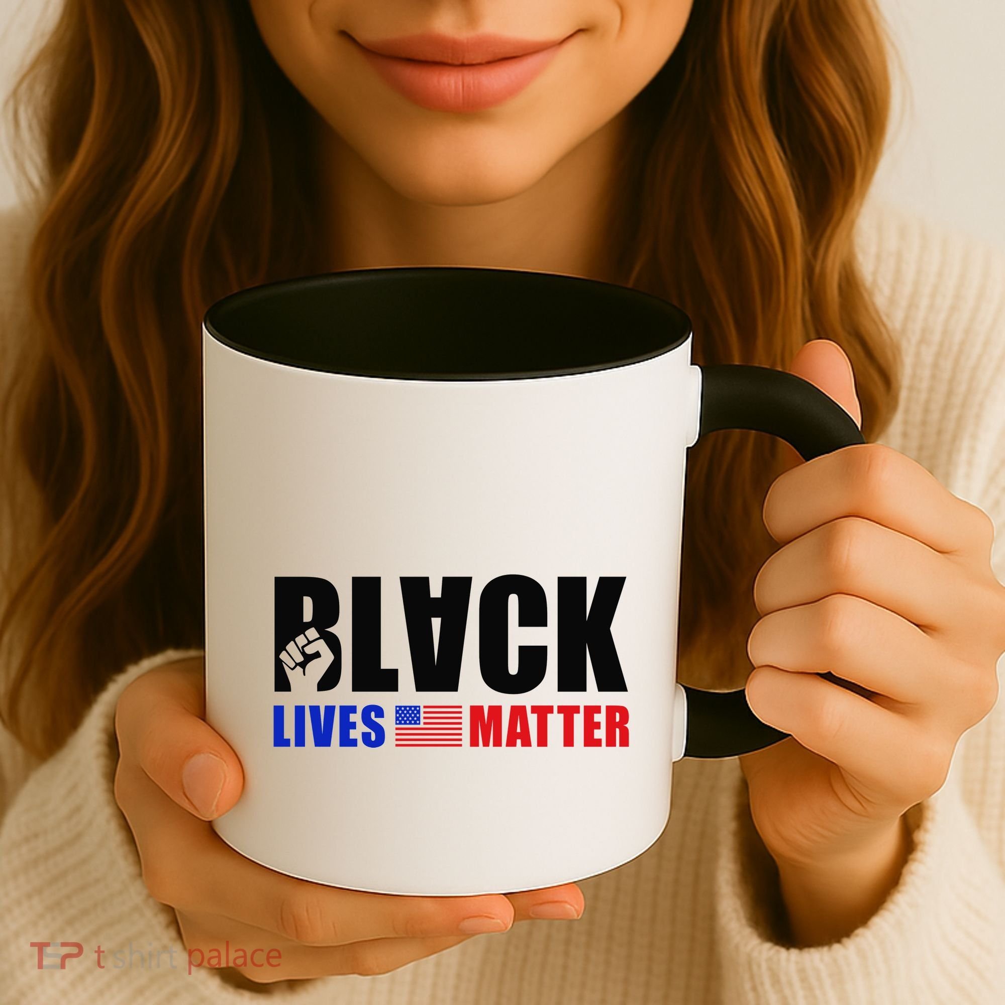 Black Lives Matter US Flag Coffee Mug