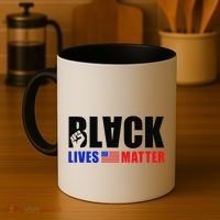Black Lives Matter US Flag Coffee Mug thumb 4