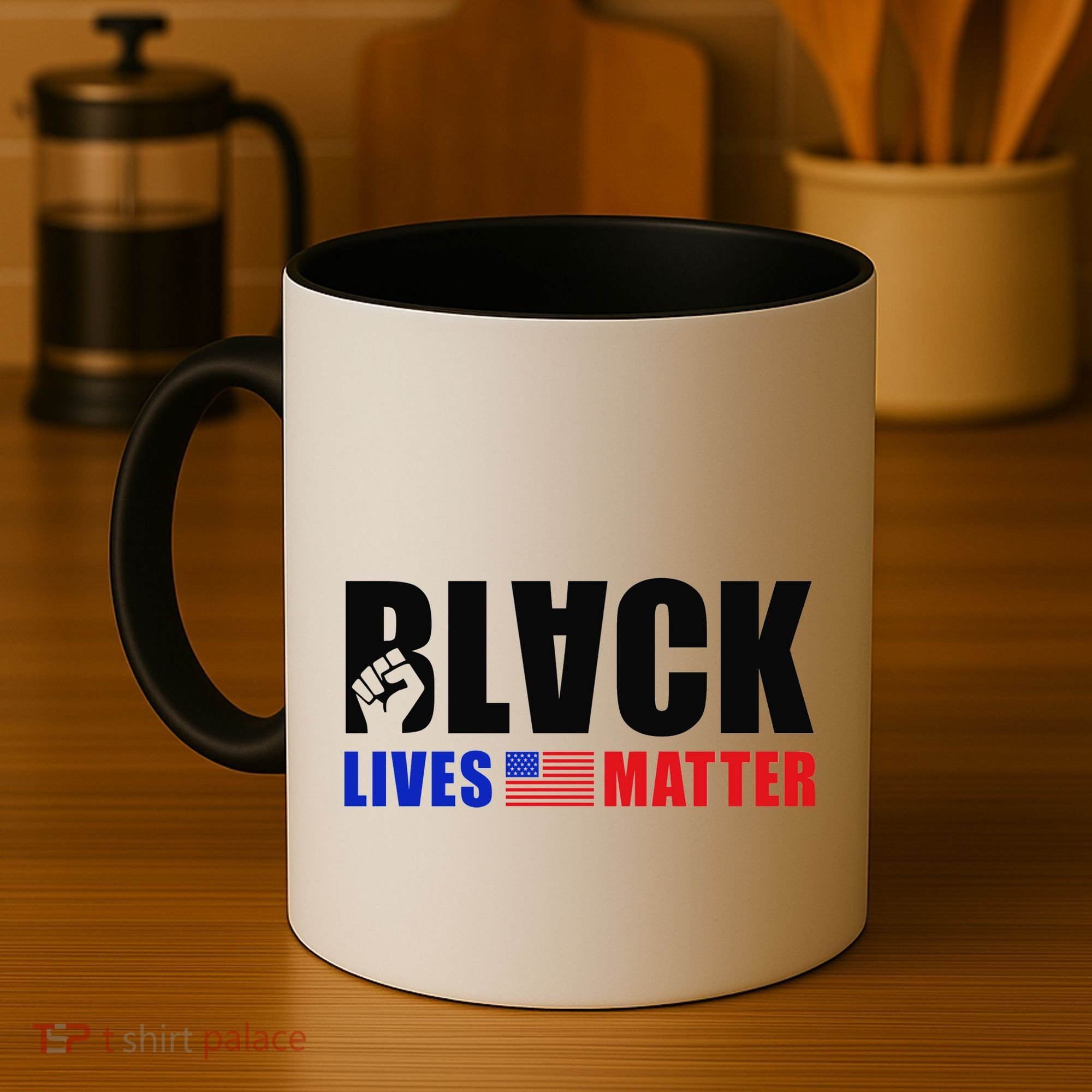 Black Lives Matter US Flag Coffee Mug