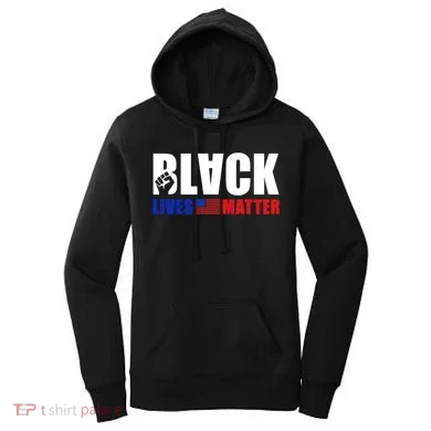 Black Lives Matter US Flag Women's Hoodie
