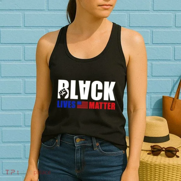 Black Lives Matter US Flag Women's Tank Top