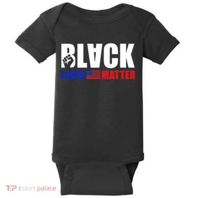 Black Lives Matter US Flag Baby Bodysuit
