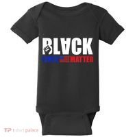 Black Lives Matter US Flag Baby Bodysuit thumb 0