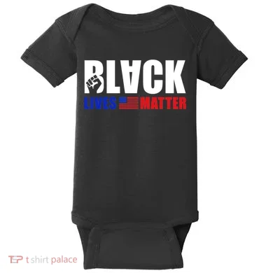 Black Lives Matter US Flag Baby Bodysuit