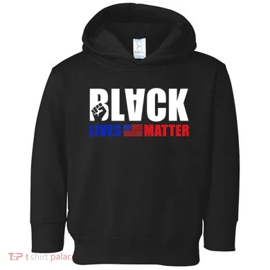 Black Lives Matter US Flag Toddler Hoodie