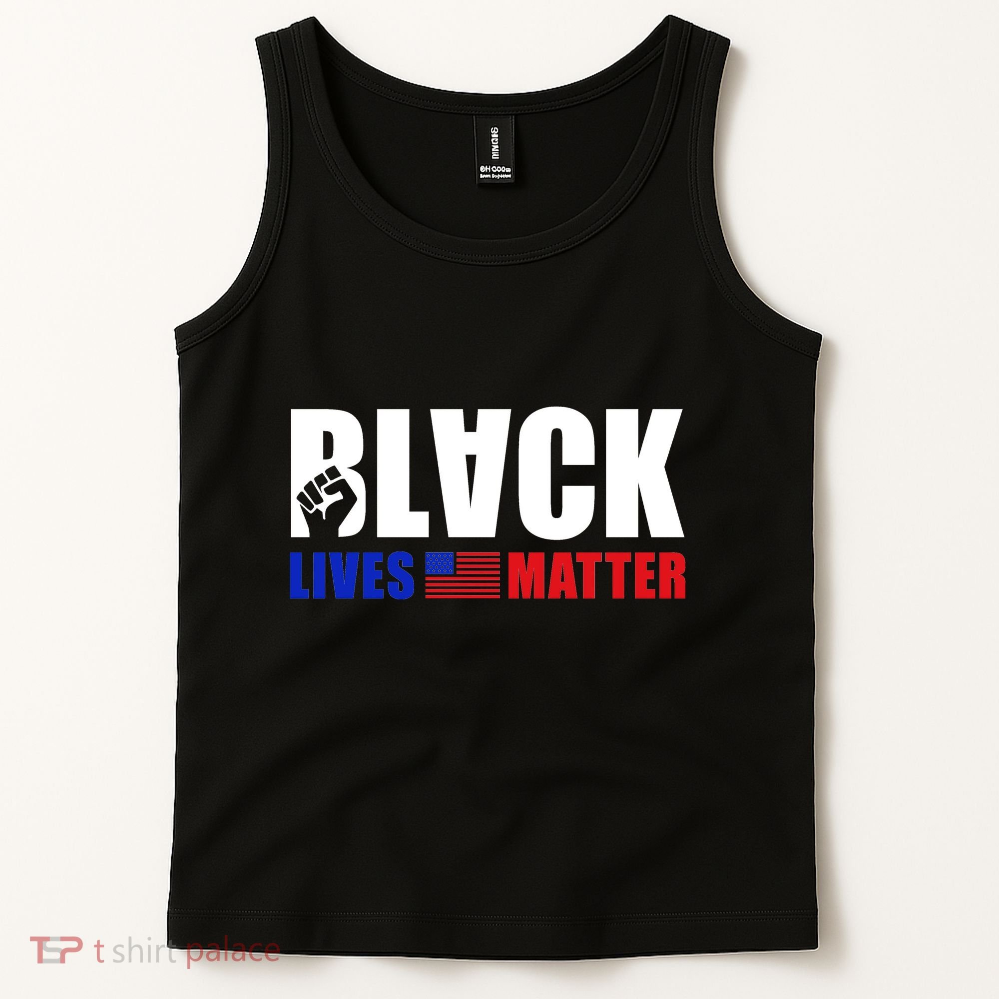 Black Lives Matter US Flag Tank Top