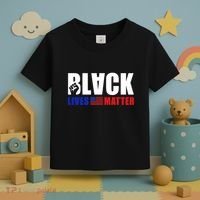 Black Lives Matter US Flag Toddler T-Shirt thumb 3