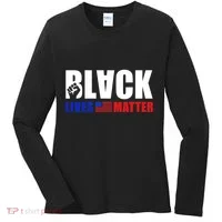 Black Lives Matter US Flag Women's Long Sleeve Shirt thumb 0