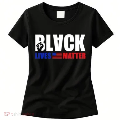 Black Lives Matter US Flag Women's T-Shirt
