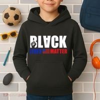 Black Lives Matter US Flag Kids Hoodie thumb 2