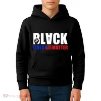 Black Lives Matter US Flag Kids Hoodie thumb 4