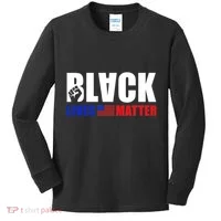 Black Lives Matter US Flag Kids Long Sleeve Shirt thumb 0