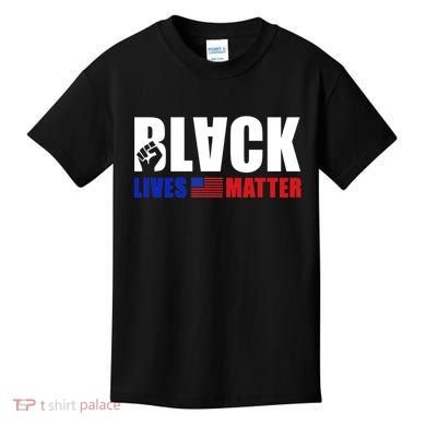 Black Lives Matter US Flag Kids T-Shirt