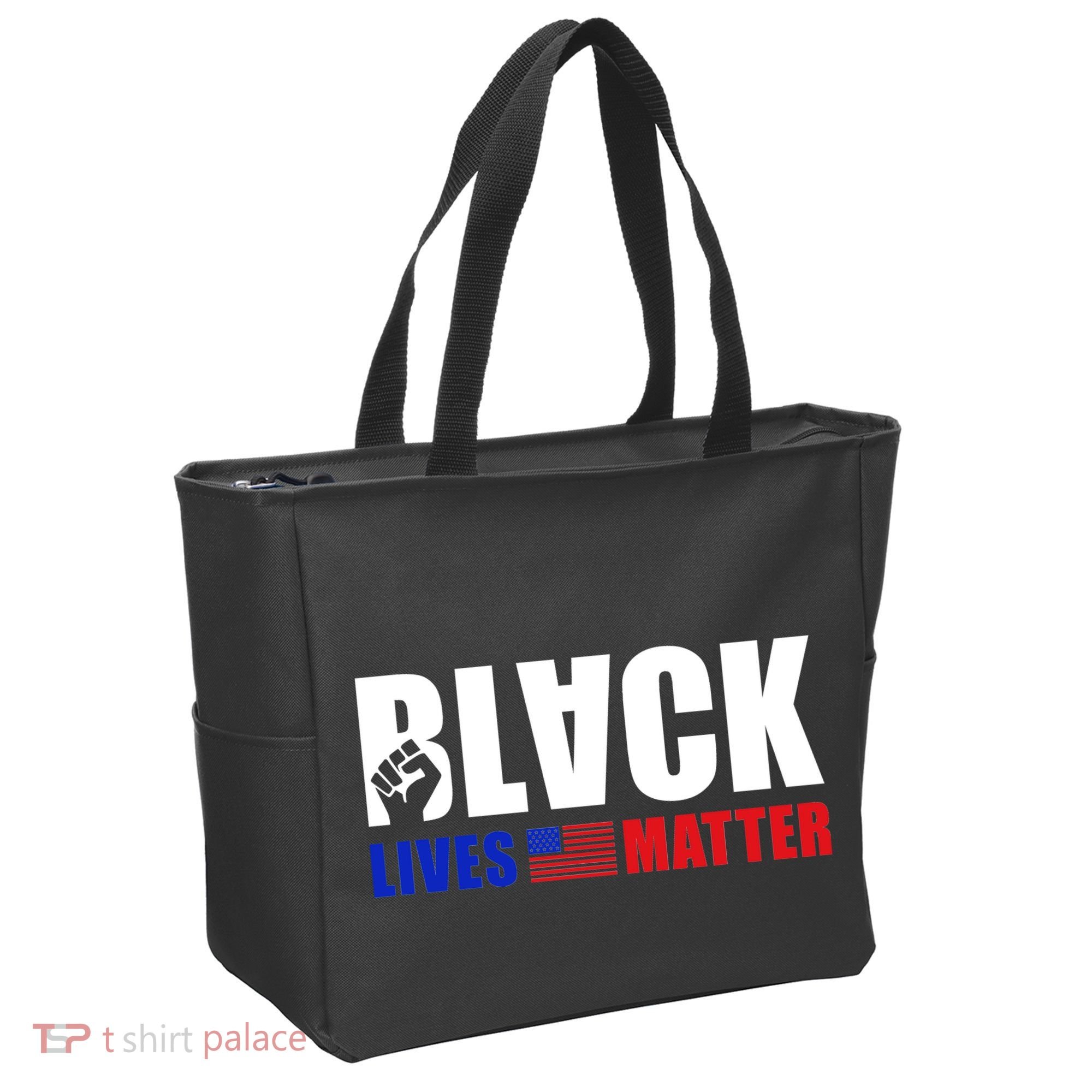 Black Lives Matter US Flag Tote Bag