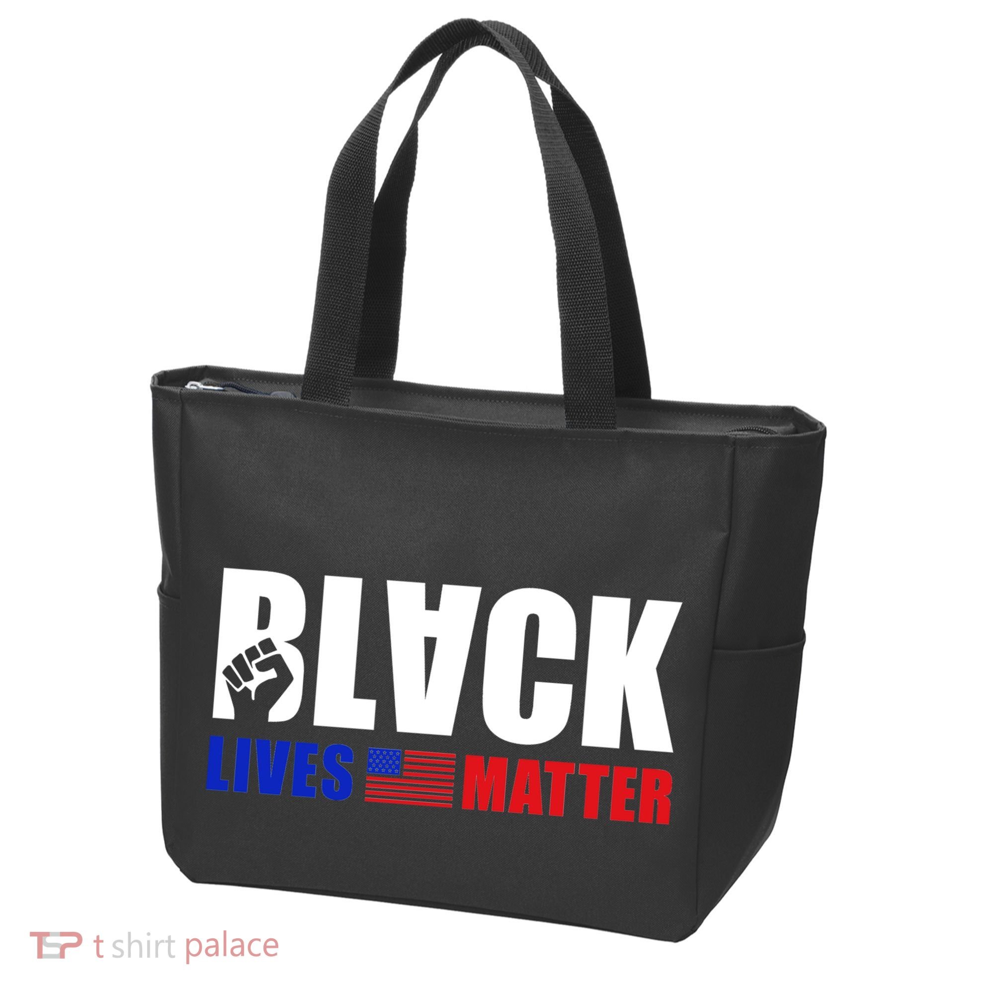 Black Lives Matter US Flag Tote Bag