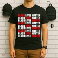Black Lives Matter Word Mash-Up Design T-Shirt thumb 6