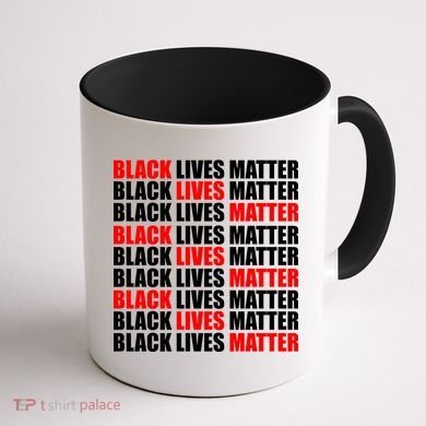 Black Lives Matter Word Mash-Up Design Coffee Mug back