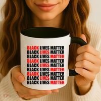 Black Lives Matter Word Mash-Up Design Coffee Mug thumb 3