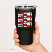 Black Lives Matter Word Mash-Up Design Tumbler thumb 2