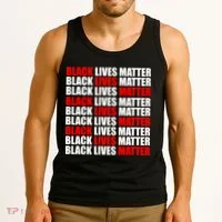 Black Lives Matter Word Mash-Up Design Tank Top thumb 3
