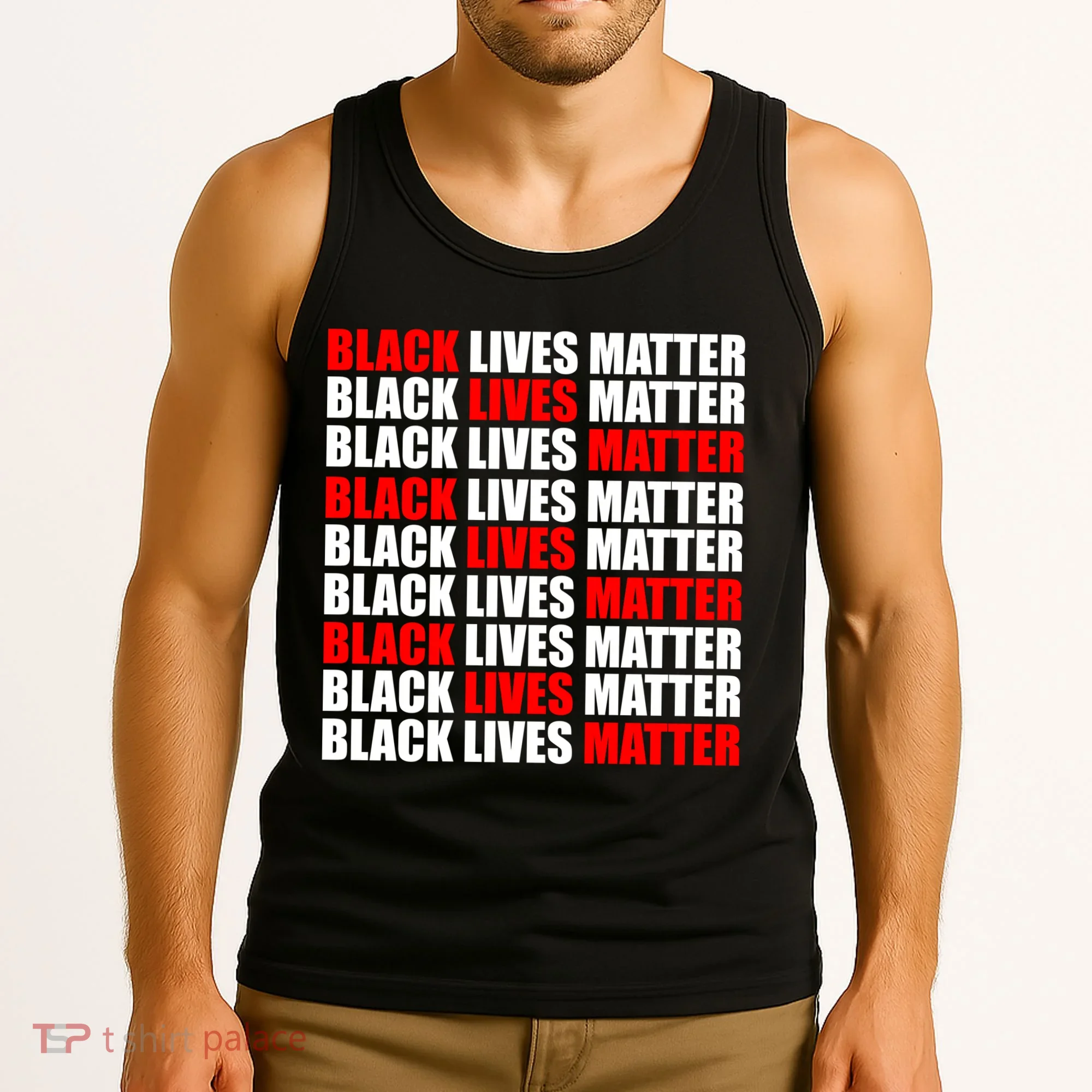 Black Lives Matter Word Mash-Up Design Tank Top