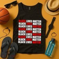 Black Lives Matter Word Mash-Up Design Tank Top thumb 4