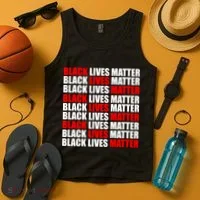 Black Lives Matter Word Mash-Up Design Tank Top thumb 4