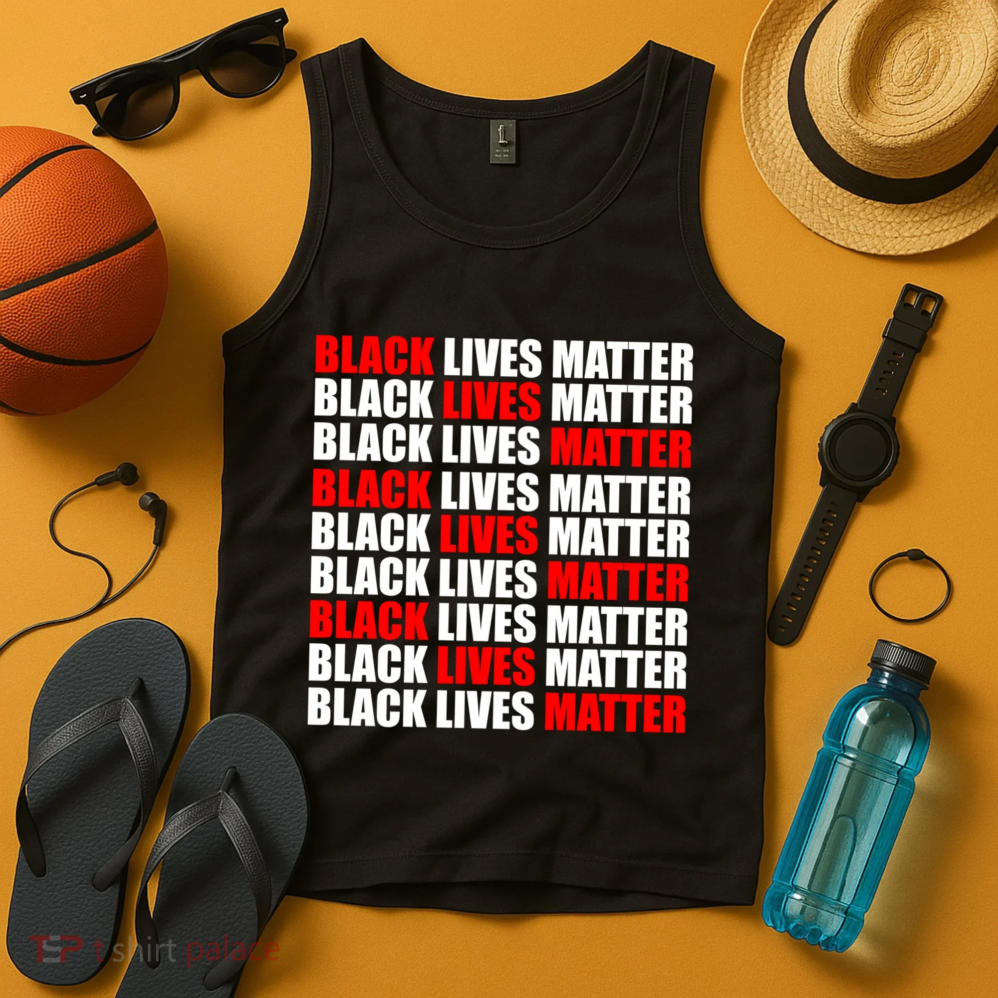 Black Lives Matter Word Mash-Up Design Tank Top