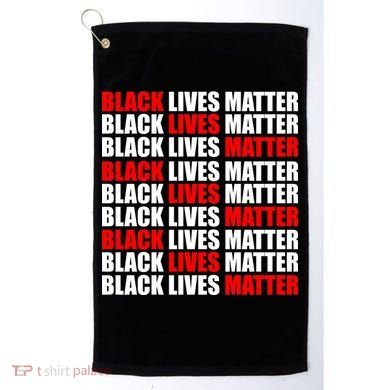 Black Lives Matter Word Mash-Up Design Golf Towel