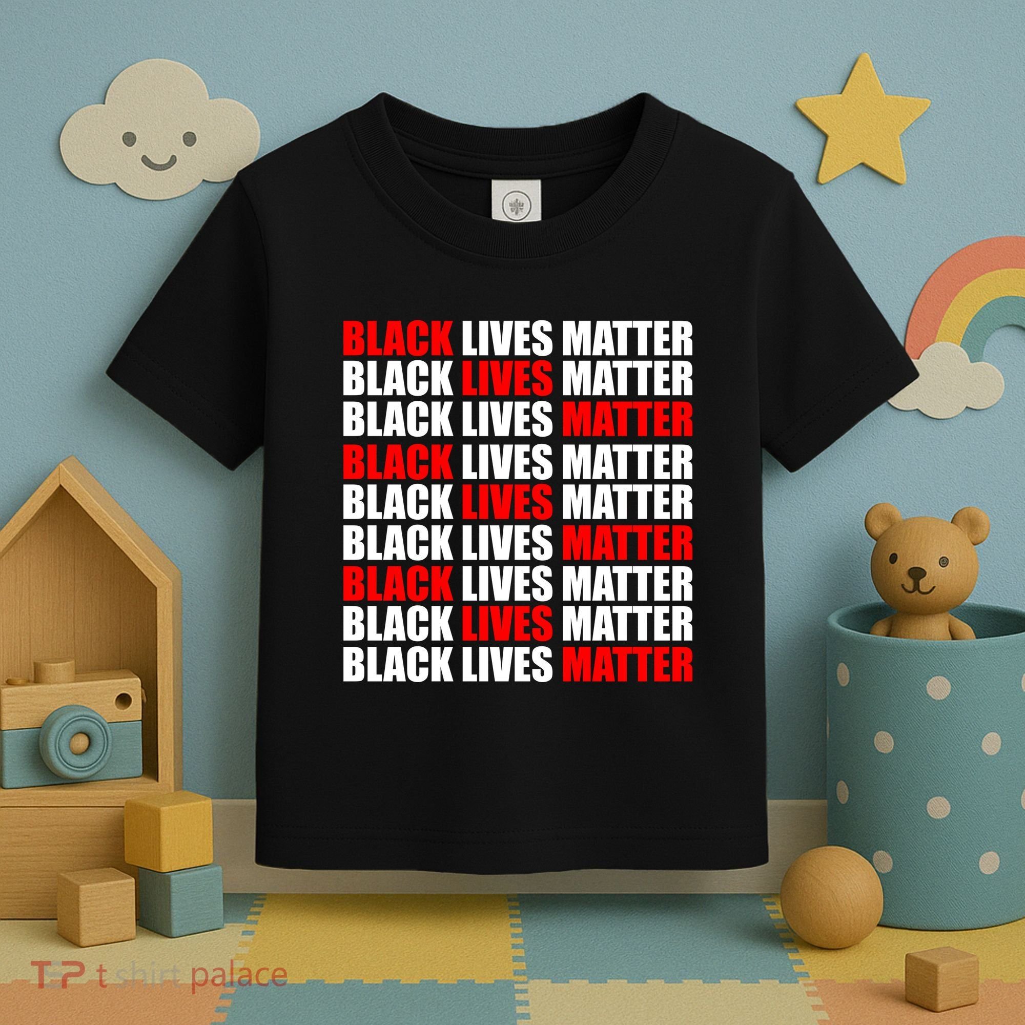 Black Lives Matter Word Mash-Up Design Toddler T-Shirt