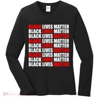 Black Lives Matter Word Mash-Up Design Women's Long Sleeve Shirt thumb 0