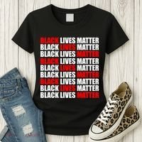 Black Lives Matter Word Mash-Up Design Women's T-Shirt thumb 3
