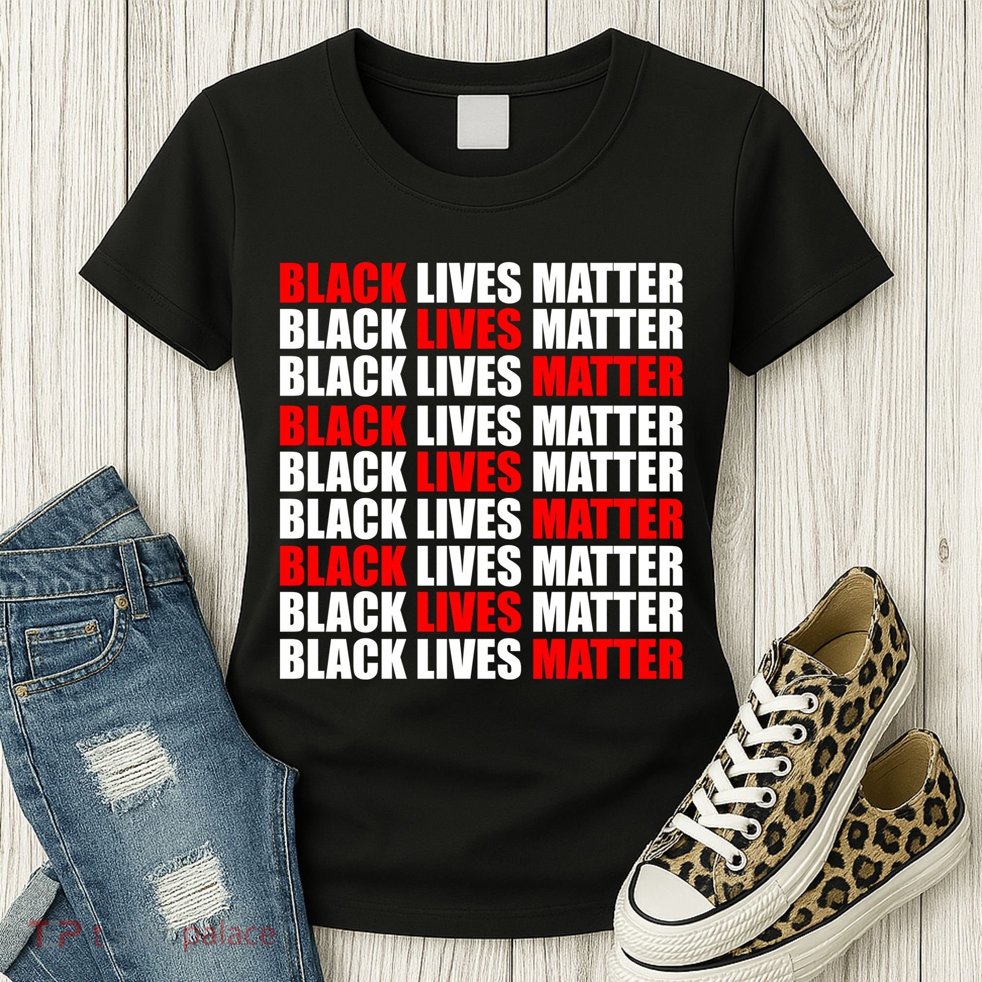 Black Lives Matter Word Mash-Up Design Women's T-Shirt