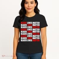 Black Lives Matter Word Mash-Up Design Women's T-Shirt thumb 4