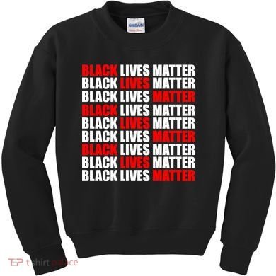 Black Lives Matter Word Mash-Up Design Kids Sweatshirt
