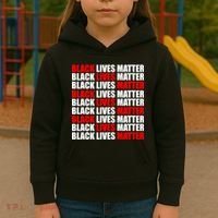 Black Lives Matter Word Mash-Up Design Kids Hoodie thumb 3