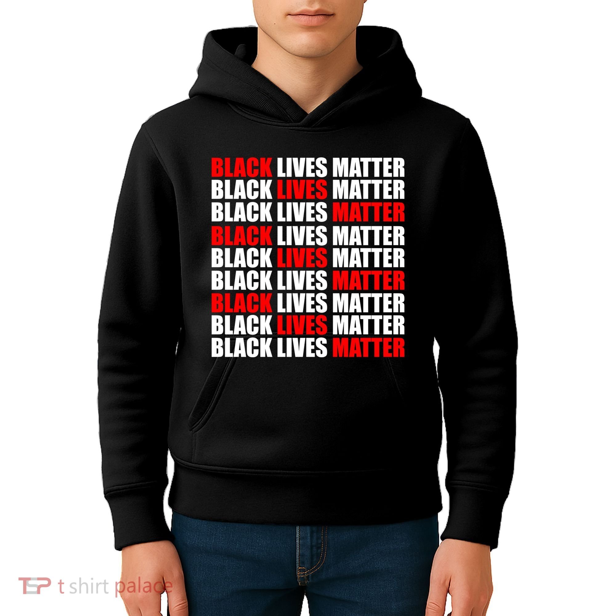 Black Lives Matter Word Mash-Up Design Kids Hoodie