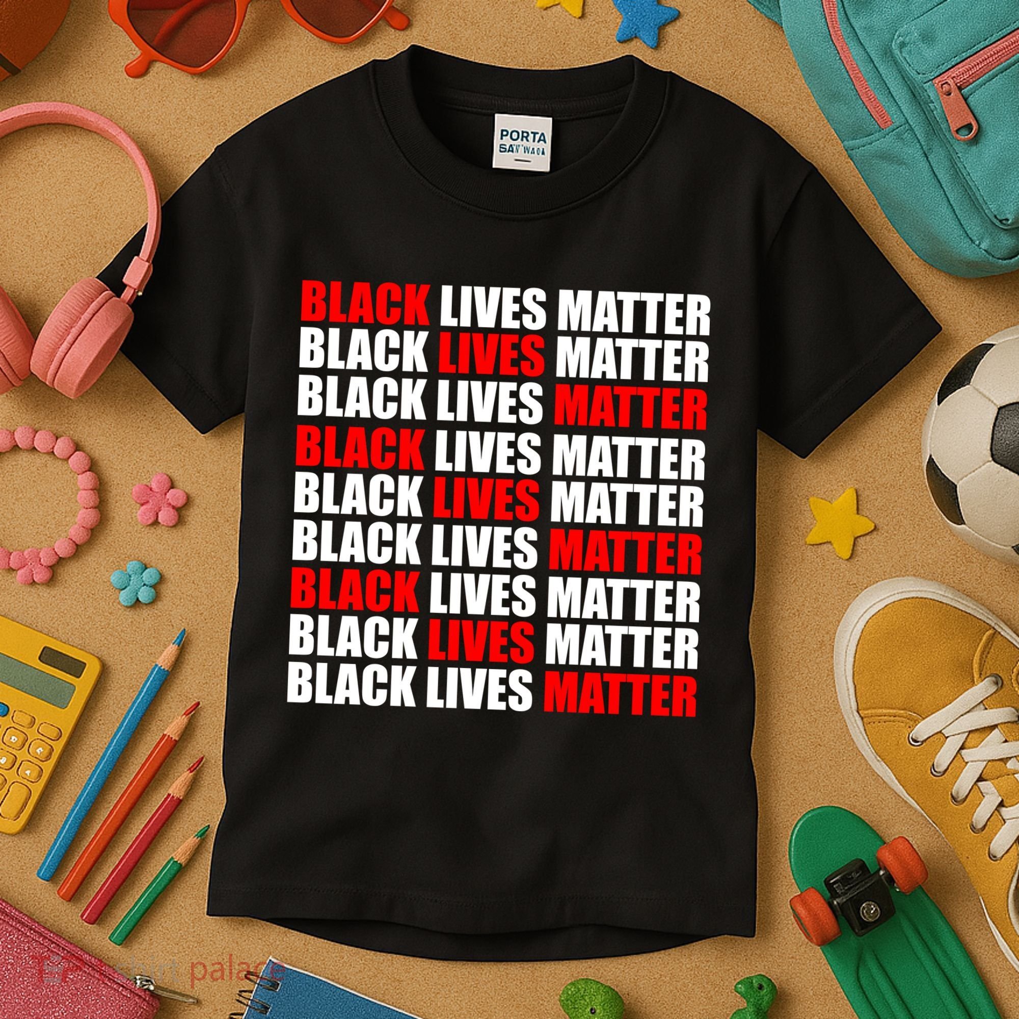 Black Lives Matter Word Mash-Up Design Kids T-Shirt