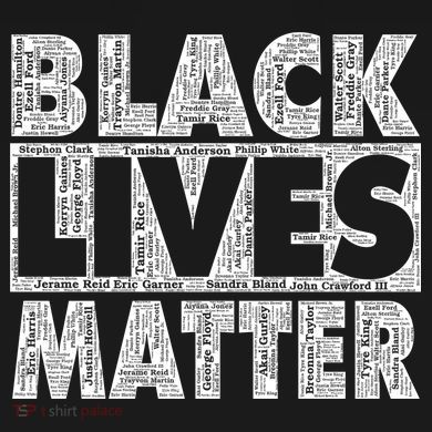 Black Lives Matters Victim Names Pattern Doggie Tank