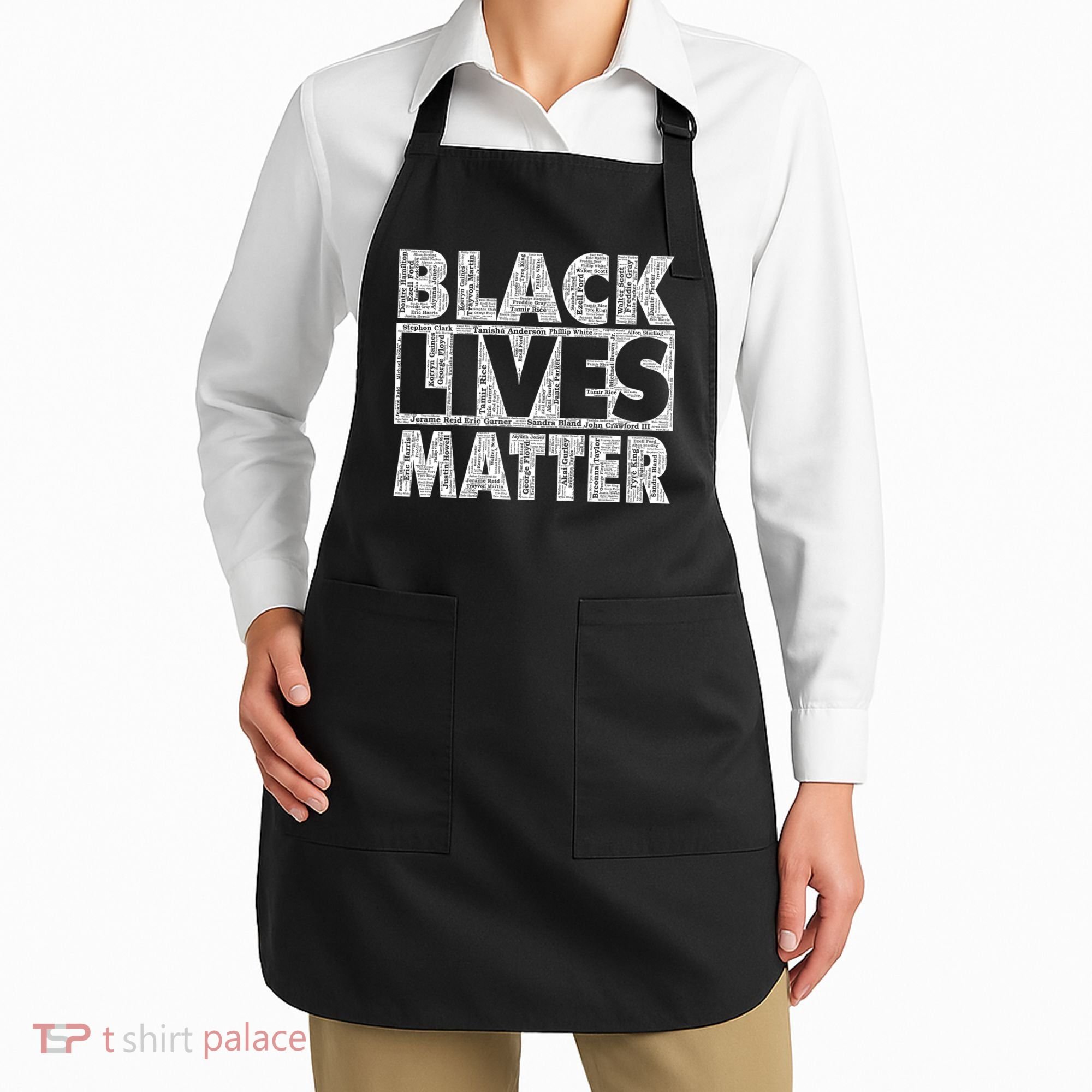 Black Lives Matters Victim Names Pattern Apron