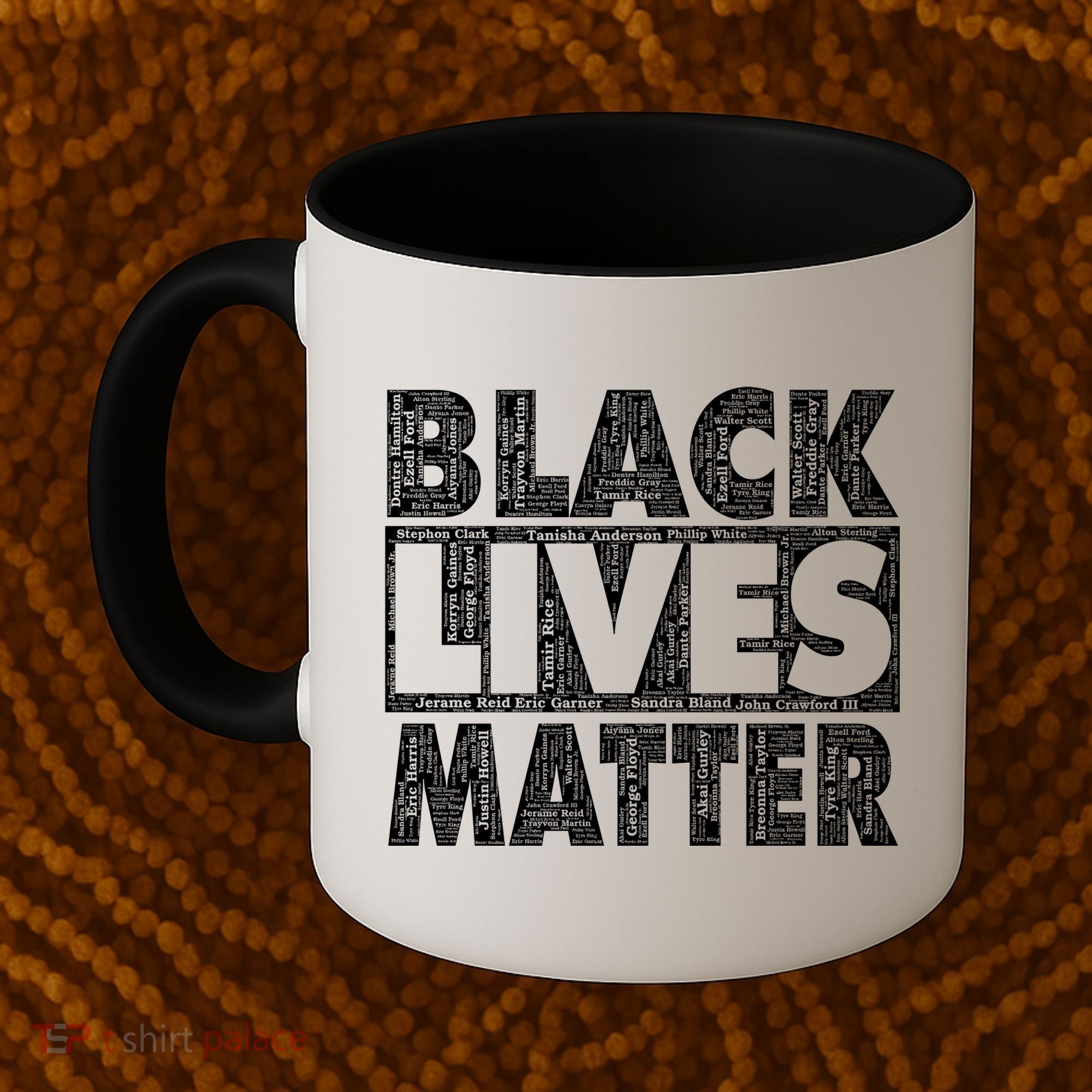 Black Lives Matters Victim Names Pattern Coffee Mug