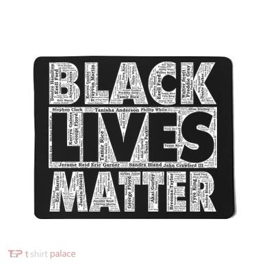 Black Lives Matters Victim Names Pattern Mousepad