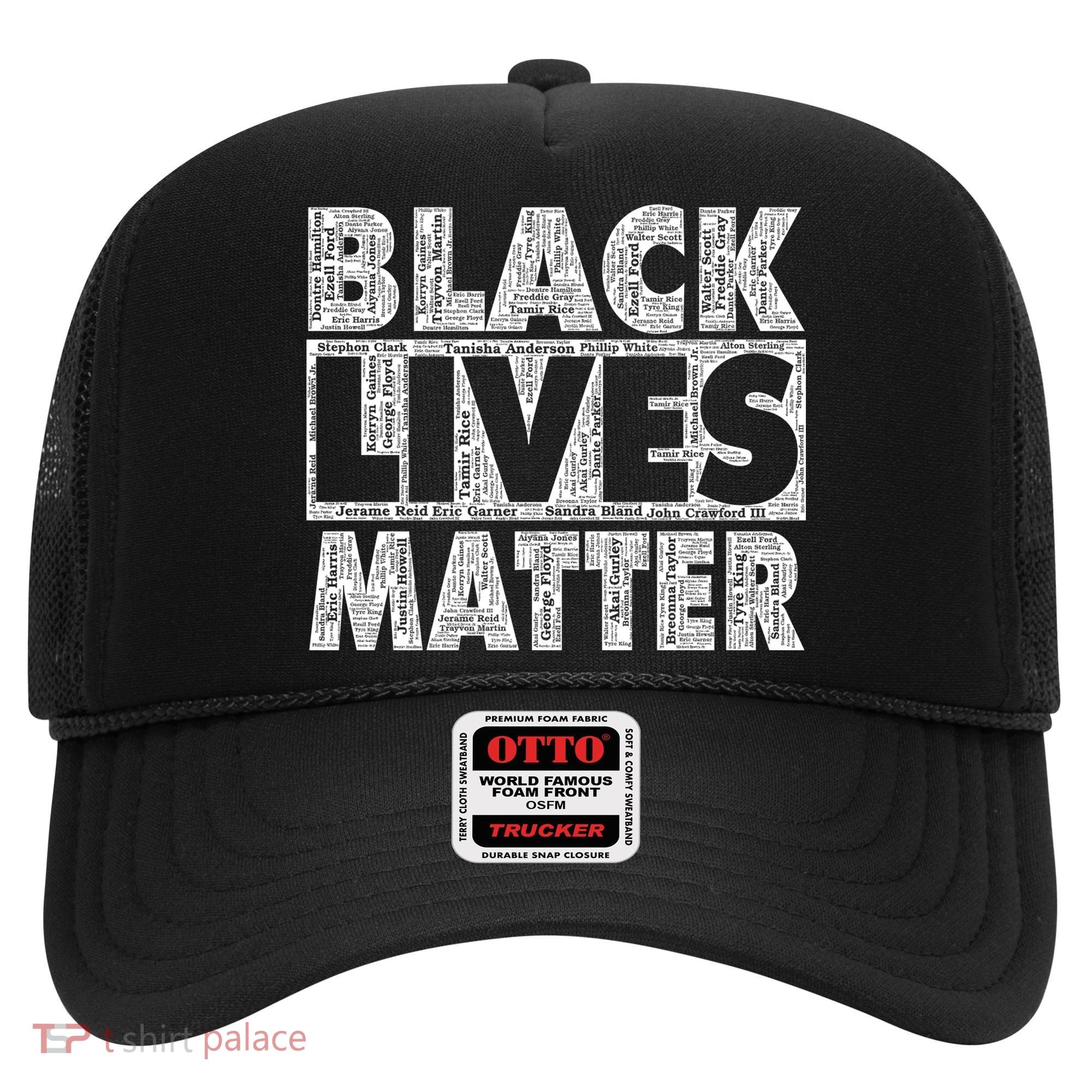 Black Lives Matters Victim Names Pattern Hat