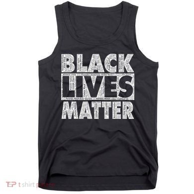 Black Lives Matters Victim Names Pattern Tank Top