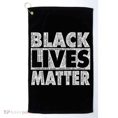 Black Lives Matters Victim Names Pattern Golf Towel