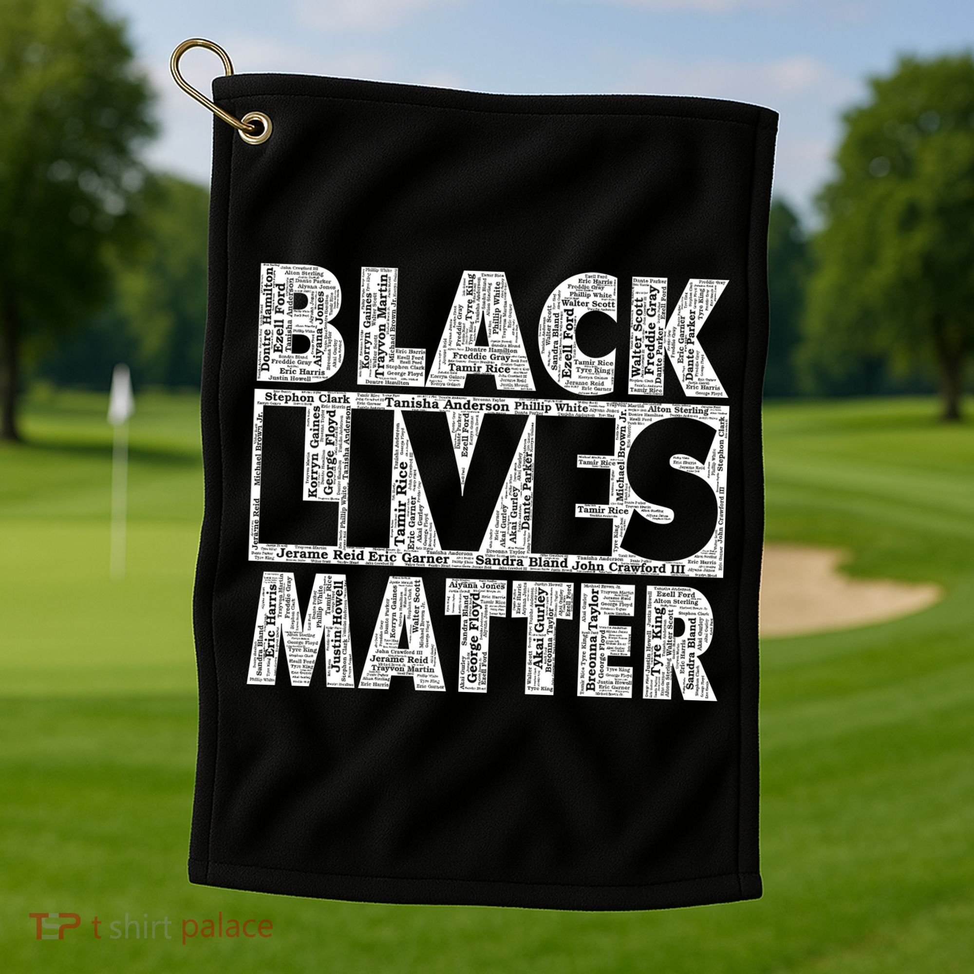 Black Lives Matters Victim Names Pattern Golf Towel
